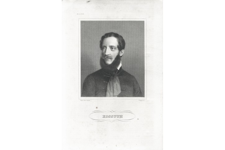 Kossuth Lajos, oceloryt, (1850)