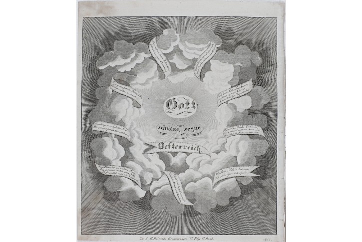 Bůh ochraňuj a žehnej Rakousku, litografie, 1855