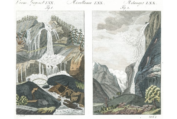Staubach - Lauterbrunnen, Bertuch, mědiryt, (1800)