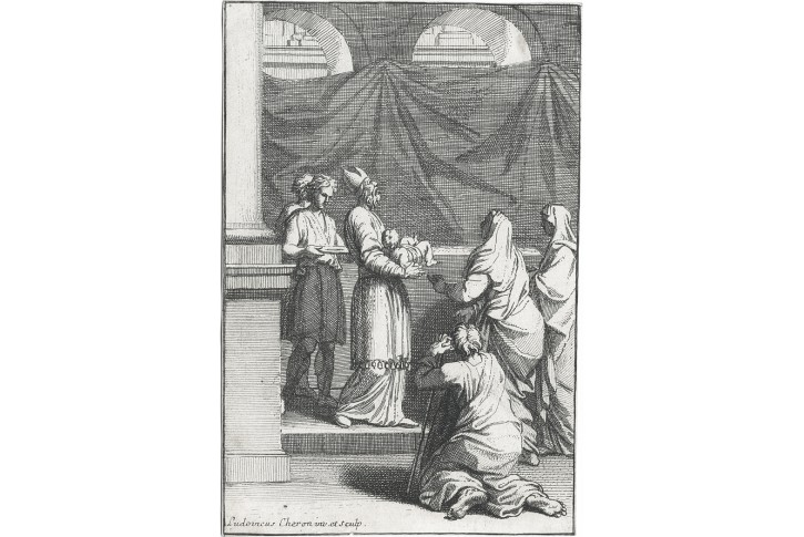 Obřezání Páně, Cheron, mědiryt, 1694
