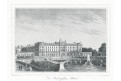 Buckinghamský palác, Medau,  litografie, 1848
