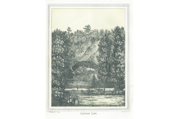 Luzern, Medau, litografie, 1848
