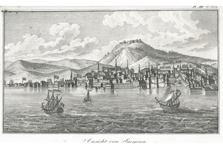 Smyrna - Izmir, mědiryt, 1808