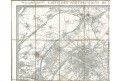 Paris Carte des fortifications, litografie,  1841