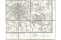 Paris Carte des fortifications, litografie,  1841