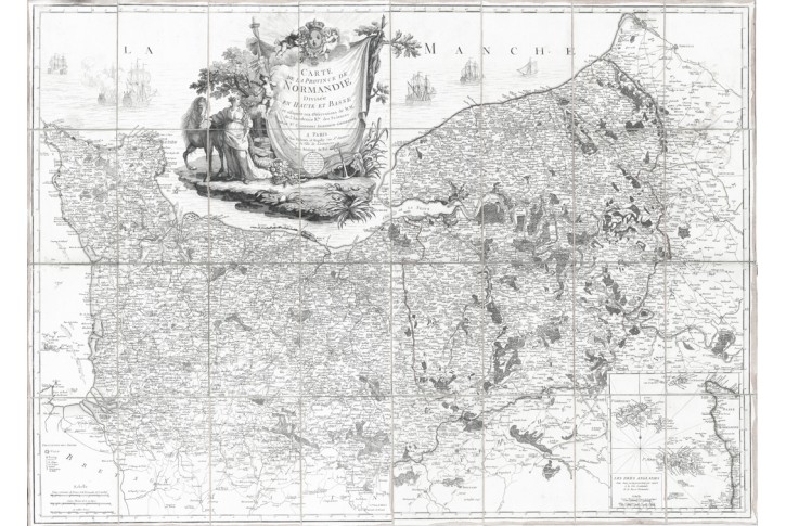 Normandie,  Clermont - Desnos, mědiryt, (1780)