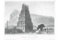 Hindu tempel Indie , Meyer, oceloryt, 1850