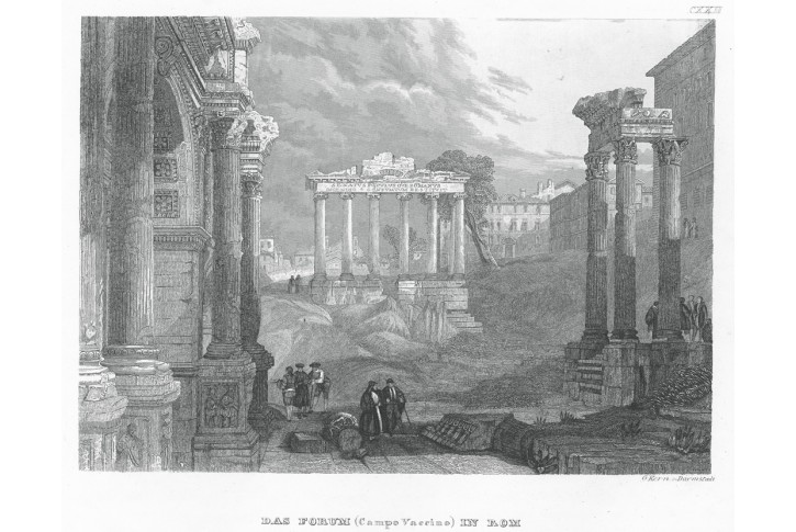 Roma  Forum  Romanum, Meyer, oceloryt, 1850