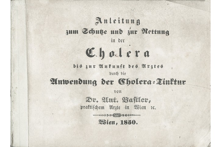 Bastler : Anleitung Rettung in Cholera, Wien, 1850