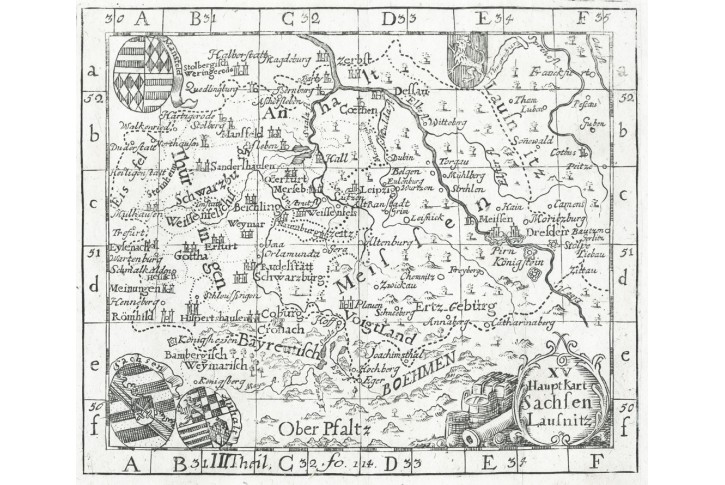 Sachsen Lausnitz, Desing, mědiryt, 1741