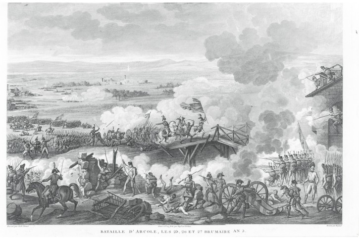 Arcole bitva Napoleon, dle Verneta, lept, 1830