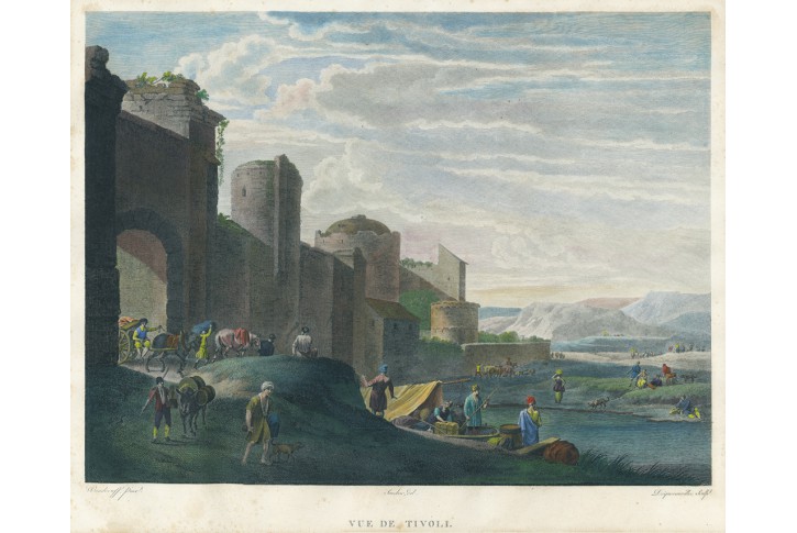 Tivoli, Dequevauviller, kolor. mědiryt, (1820)