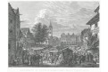 Česká hornické město trh , Hammer , mědiryt, 1840