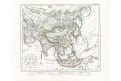 Asie, Stieler,  oceloryt, 1845