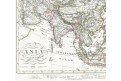 Asie, Stieler,  oceloryt, 1845