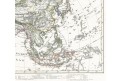 Asie, Stieler,  oceloryt, 1845