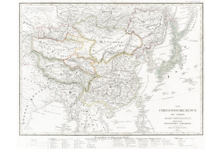 Chinesisches Reich, Stieler,  oceloryt, 1833