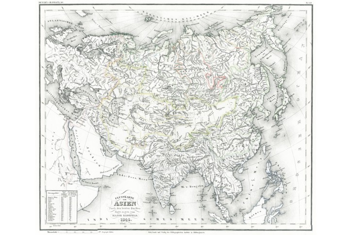 Asien,  Meyer, kolor. oceloryt 1848