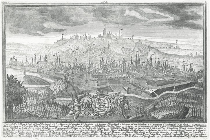 Praha, Werner, mědiryt, 1750