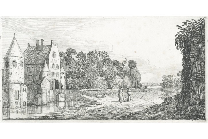 Kasteel aan kanaal, Gil.  Scheyndel lept, (1630)