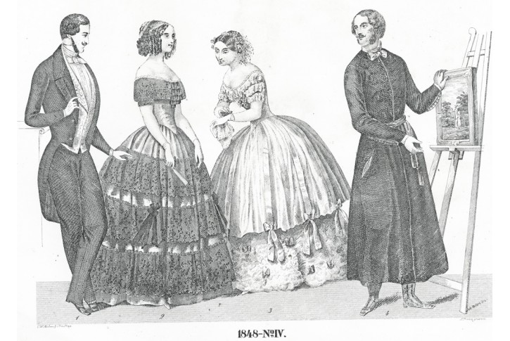 Moda IV., Medau, litografie, 1848