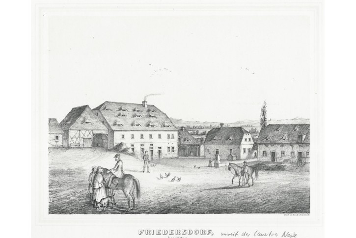 Friedersdorf bei Zittau, litografie, (1840)