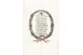 Milostný dopis předloha, kolor. litografie, (1850)