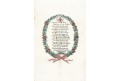 Milostný dopis předloha, kolor. litografie, (1850)