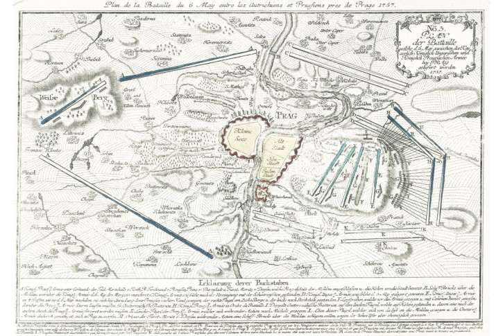 Praha obléhání 1757, Friedrich, mědiryt 1759
