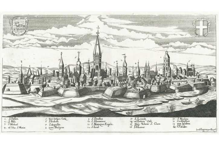 Wien, Wagner, mědiryt, 1685