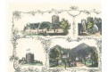 Milešovka,  Täubert, litografie, 1850