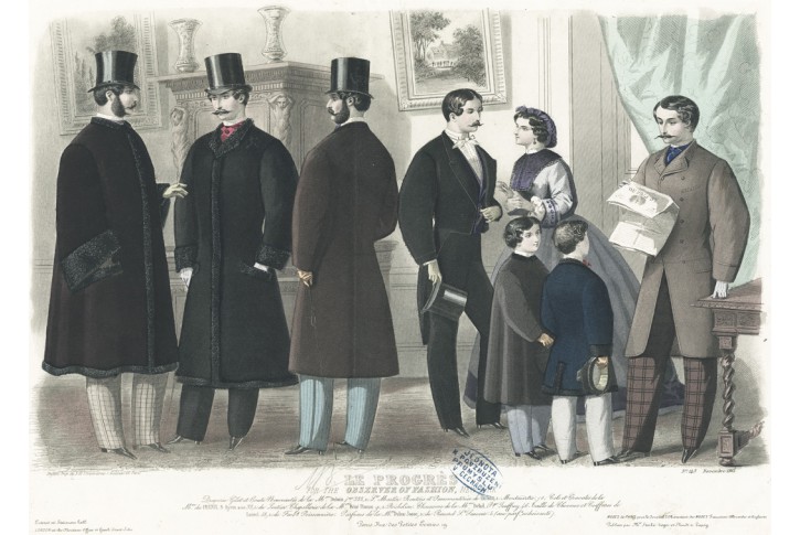 Moda Progres, kolorovaná litografie, 1861