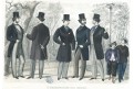 Moda Observateur, kolorovaná litografie, 1858