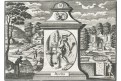 12 měsíců alegorie, 12 listů, mědiryty, 1704