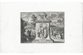 12 měsíců alegorie, 12 listů, mědiryty, 1704