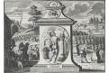 12 měsíců alegorie, 12 listů, mědiryty, 1704