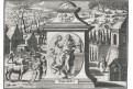 12 měsíců alegorie, 12 listů, mědiryty, 1704