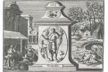 12 měsíců alegorie, 12 listů, mědiryty, 1704