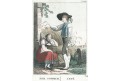 Léto alegorie, Campe,  kolor. litografie, (1825)