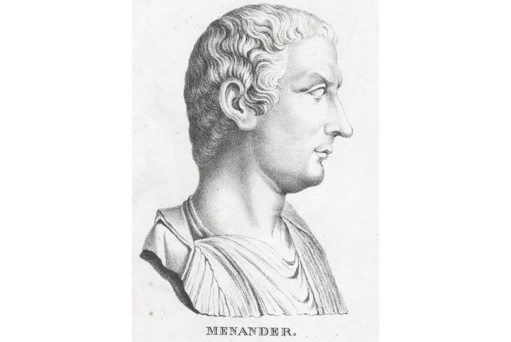Menander, litografie, (1830)