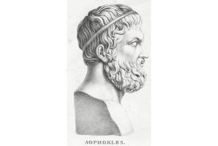 Sofoklés, litografie, (1830)