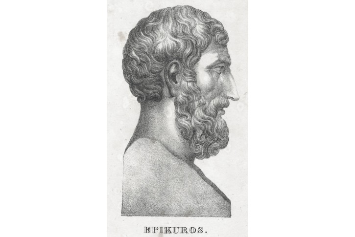 Epokuros, litografie, (1830)