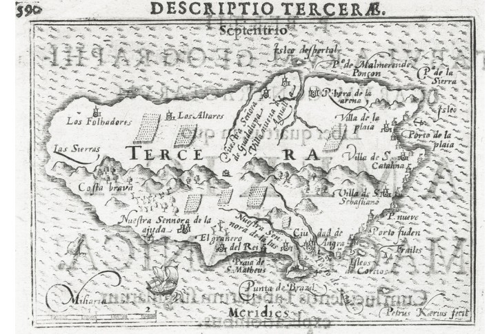 Tercera, Bertius - Janssonius, mědiryt, 1608