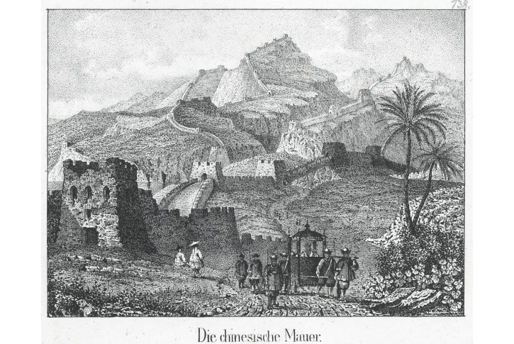 Velká čínská zeď,  Neue.., litografie , 1837