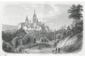 Praha Hradčany, oceloryt (1850)