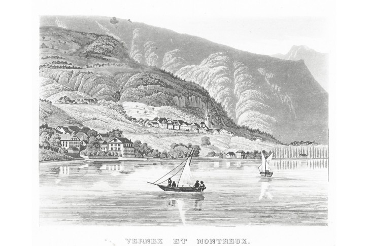 Vernex et Montreux, akvatinta, 1809