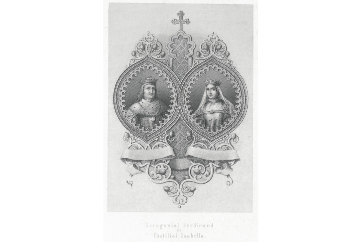 Ferdinad II. Aragonský,  Meyer, oceloryt, (1850)