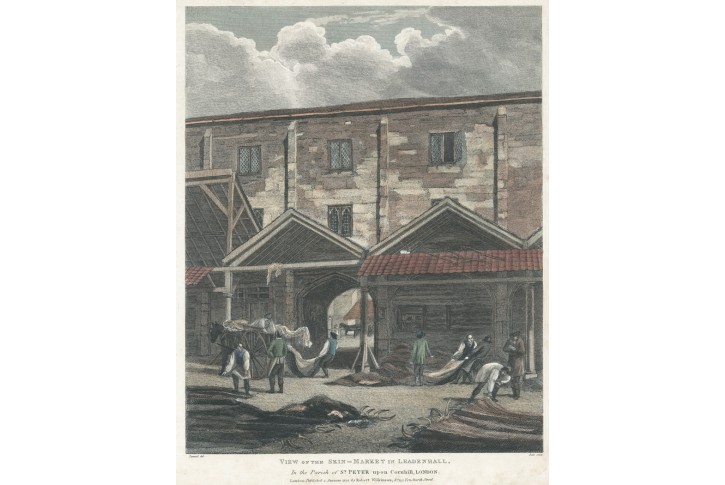 London Skin Market, Dale, mědiryt. 1825