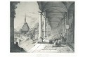 Salzburg St. Peter, Pezold, litografie, 1850