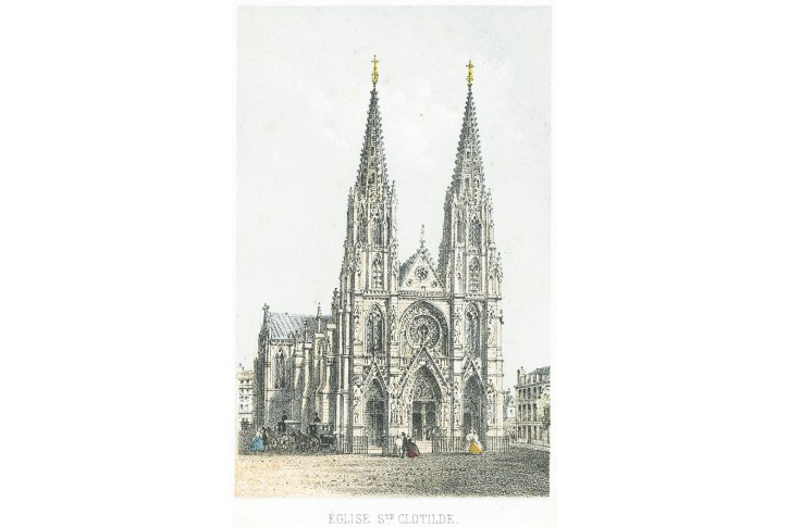 Paris Ste. Clothilde, kolor. litografie, (1870)